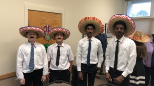 Volunteers at the dinner. 