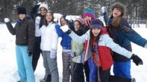 Snow Greets Winter Camp Campers