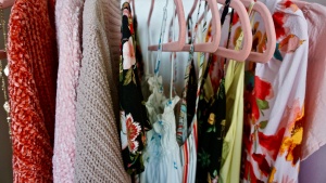 clothing on hangers