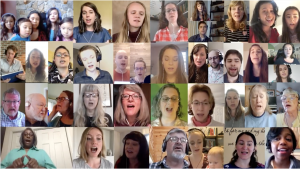 A virtual choir of Church of God members sang "How Good and How Pleasant" for Special Music at the morning service of Last Day of Unleavened Bread.