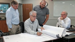 The most recent studio planning meeting was held on August 4 with Mark Bredemeier (KBA Architects), Mike Barnard (M.L. Barnard, Inc.), Peter Eddington, Rudy Rangel, Tim Sipes and Kubik.