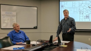 Peter Eddington and Richard Kennebeck making presentations