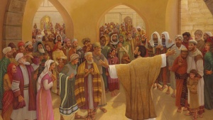 Painting representing the day of Pentecost.