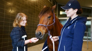 Equestrian therapy with Emily Gerhardt.