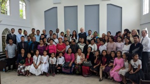 Members of the congregation in Kolasib, Mizoram.