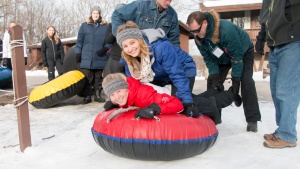 Campers and staff enjoying Winter Camp to the fullest!