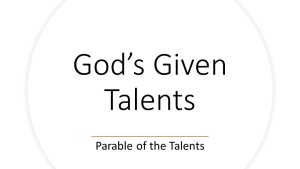 You've Got God Given Talent(s)