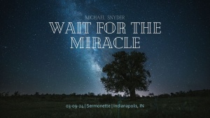 Michael Snyder - Wait for the Miracle - Mar. 9, 2024
