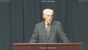 Gordon Hannaway "You Are a Role Model"