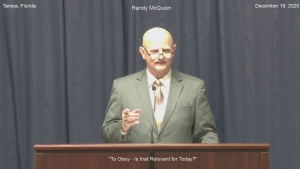 Randy McQuien "To Obey - Is that Relevant for Today?"