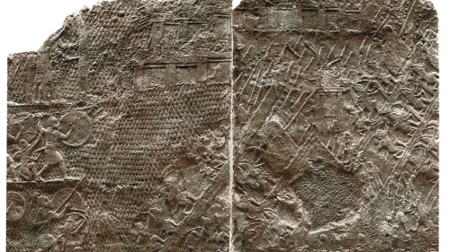 This relief from Sennacherib’s palace at Nineveh shows the Assyrians’ assault on the Jewish stronghold of Lachish.
