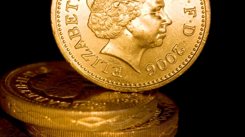 A gold coin.