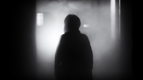 A silhouette of a person.