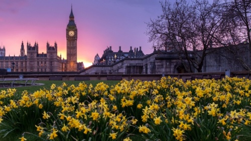 Big Ben clock tower in London, England.