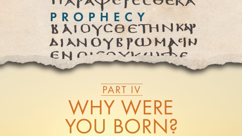 Understanding Prophecy Part 4: Why Were You Born?