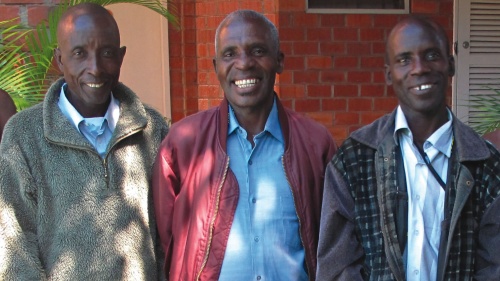 Joseph Kaputula (left) and brothers Christopher and Samuel Ndungyuyonga