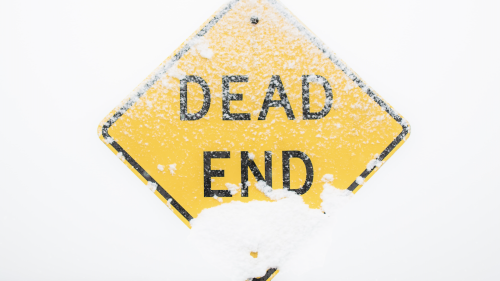 A sign that reads dead end