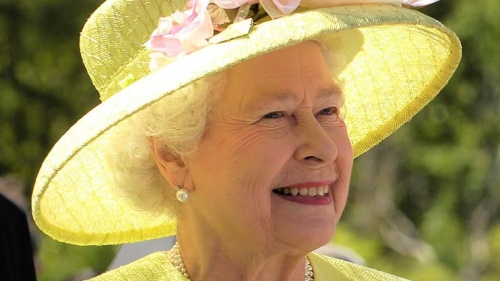 Queen Elizabeth visiting NASA.