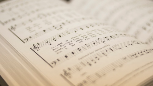 An open hymnal