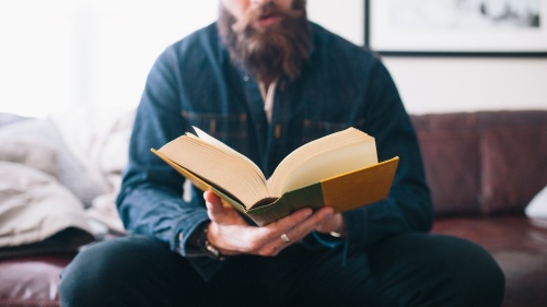 Bearded Man Reading Bible