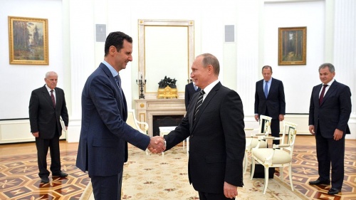 President of Syria Bashar al-Assad with Russian President Vladimir Putin (October 2015) 