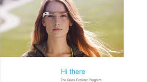 Screenshot of Google Glass invite