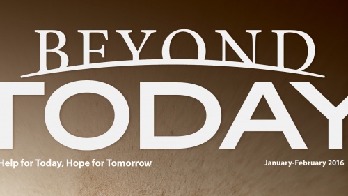 The masthead for the Beyond Today magazine.
