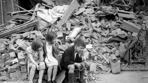 Children affected by World War II in Great Britain.