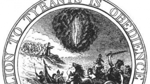 A seal for the United States with Moses.