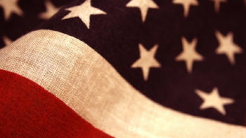 US flag up-close