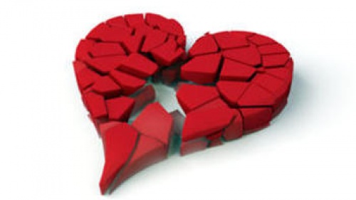 shattered heart shape