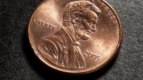 Front of a penny - with the words &quot;In God We Trust?