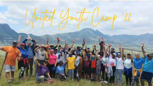 Group photo of campers and staff at United Youth Camp South Africa