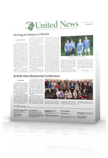 Tilted cover of May - June United News 2024