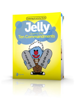 Jelly Learns the Ten Commandments Coloring Book