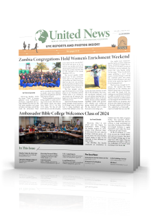 Tilted cover of September - October United News 2023