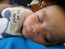 A sleeping child in Guatemala