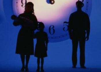 Divided family with clock - From Father Knows Best to No Father Is Best