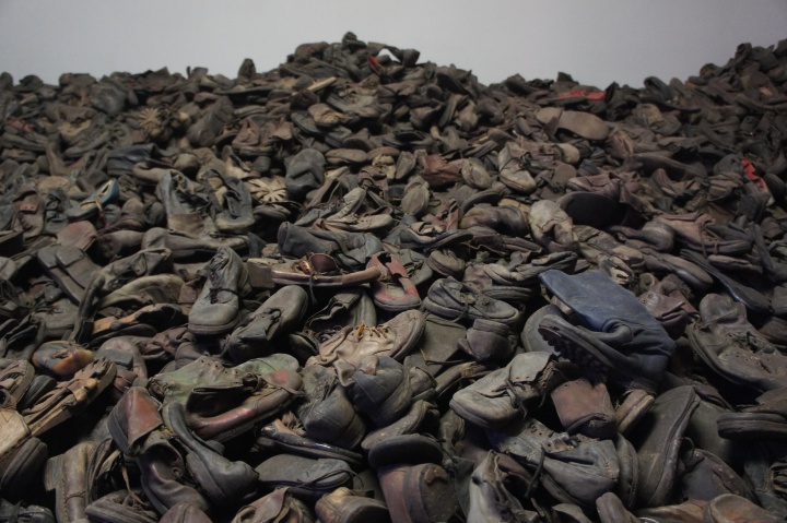 Shoes of victims of Auschwitz I in the Museum.
