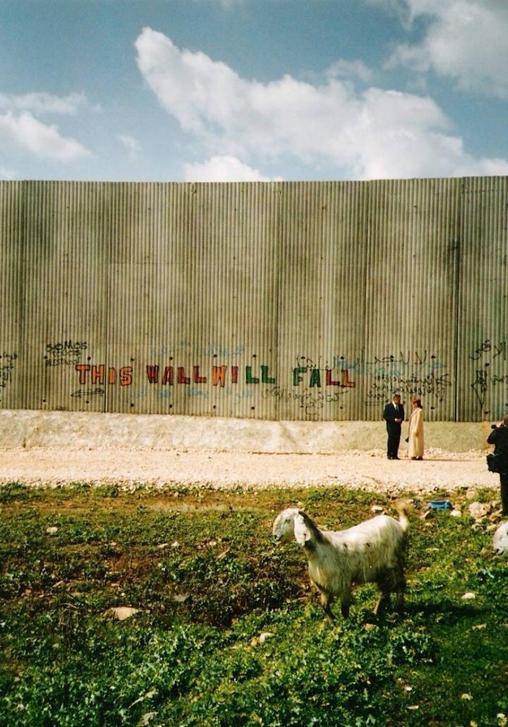 Security wall at Qalqilya, West Bank, February 2004.