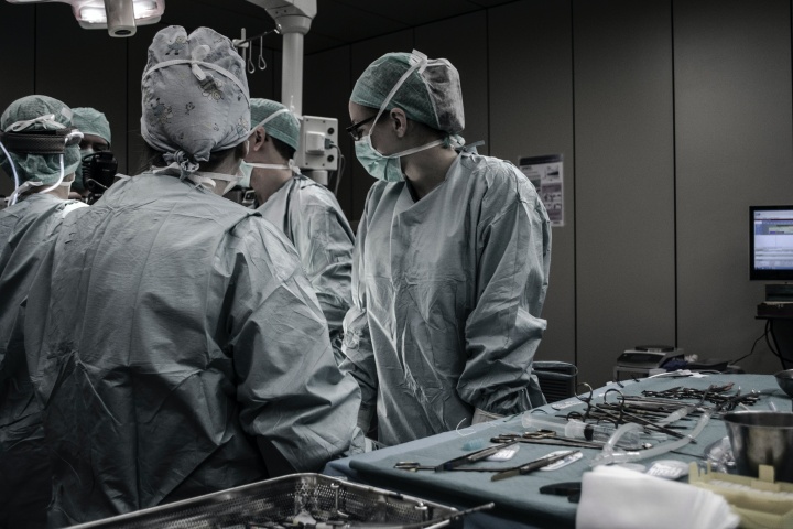 Hospital staff preparing for surgery.