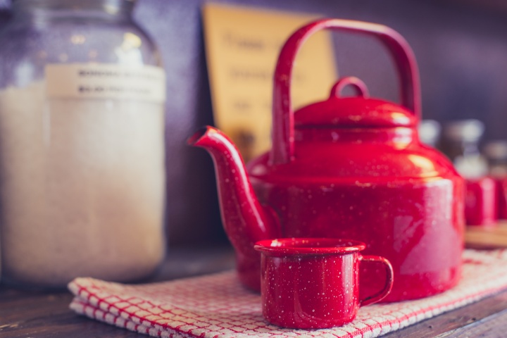 A tea pot and cup.