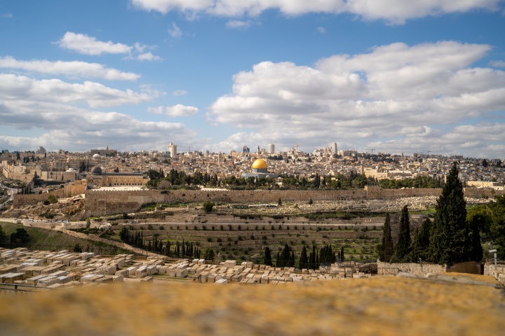 An aerial photo of Jerusalem.