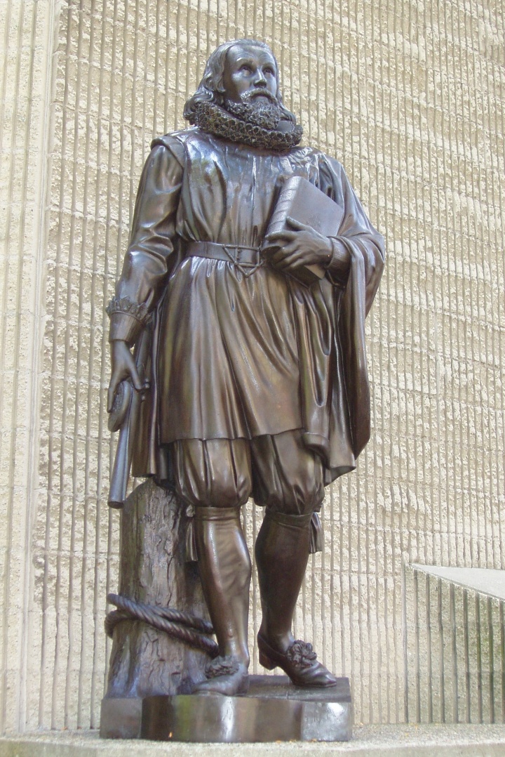 A statue of John Winthrop by Richard Saltonstall Greenough (1873).