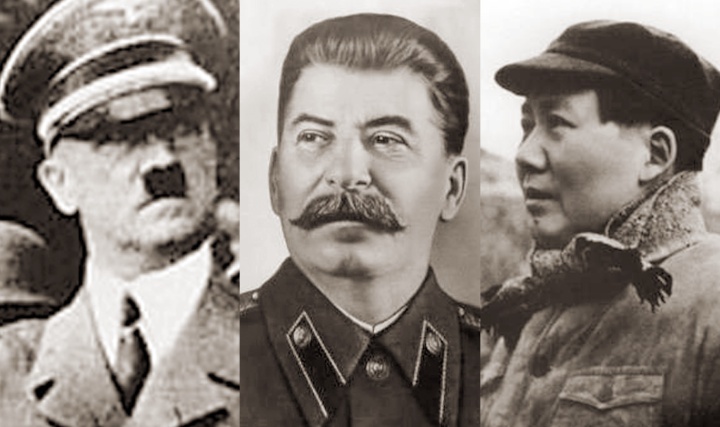 Adolf Hitler, Joseph Stalin and Mao Tse-tung