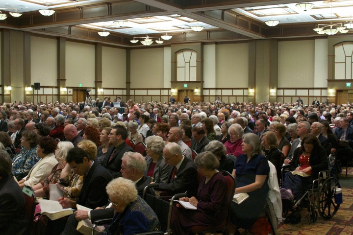 United Church of God members sitting in church services during the Feast of Tabernacles.