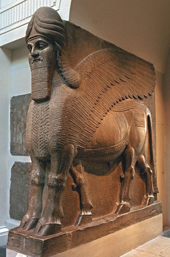 Giant winged-bull statues guarded the entrances to the palaces of Assyria’s warrior kings.
