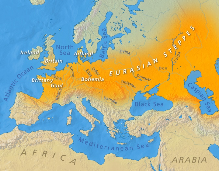 Eurasian Steppes map