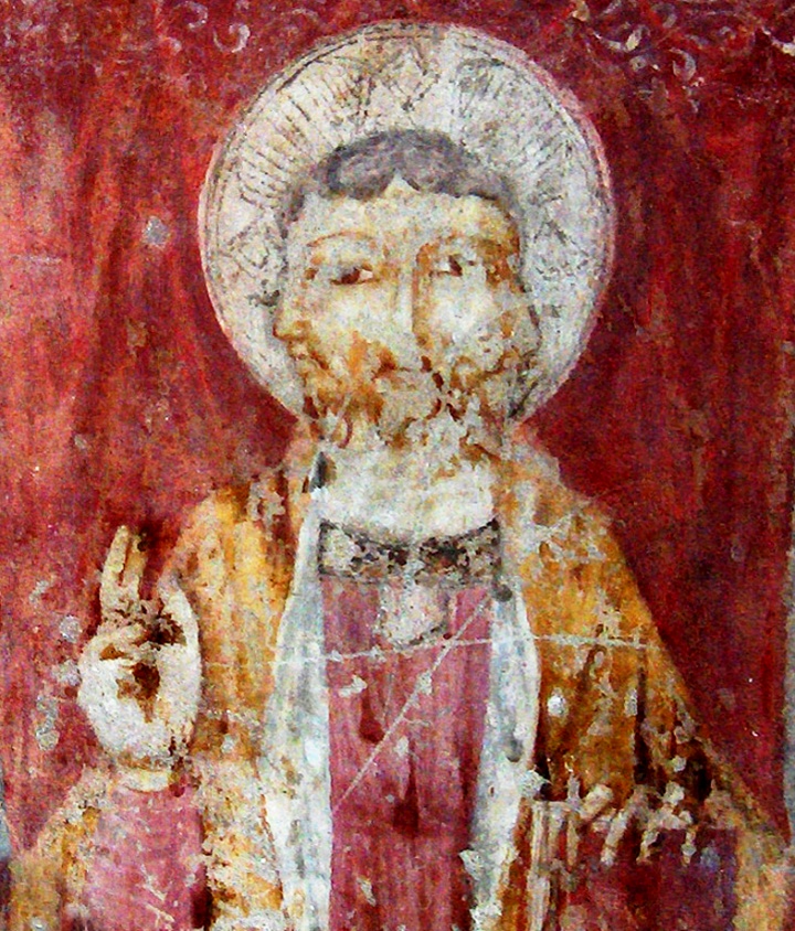 This 13th-century fresco in a church in Perugia, Italy, depicts the Trinity as a being with three faces representing Father, Son and Holy Spirit.