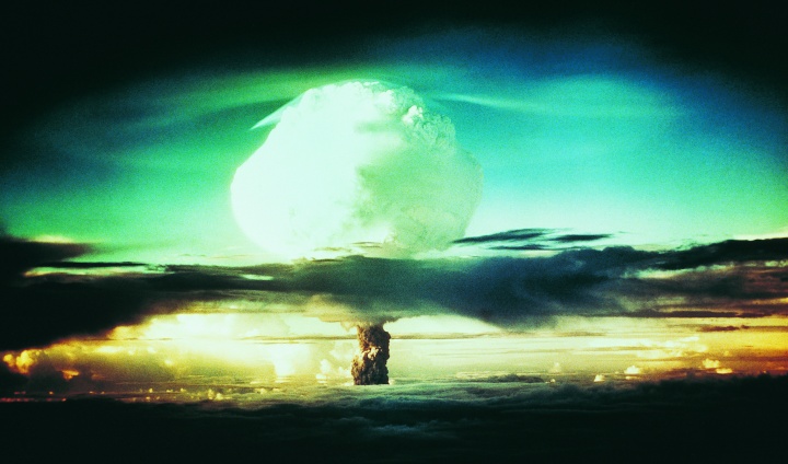 A nuclear mushroom cloud.